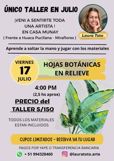 Taller Presencial: Hojas Botánicas en Relieve