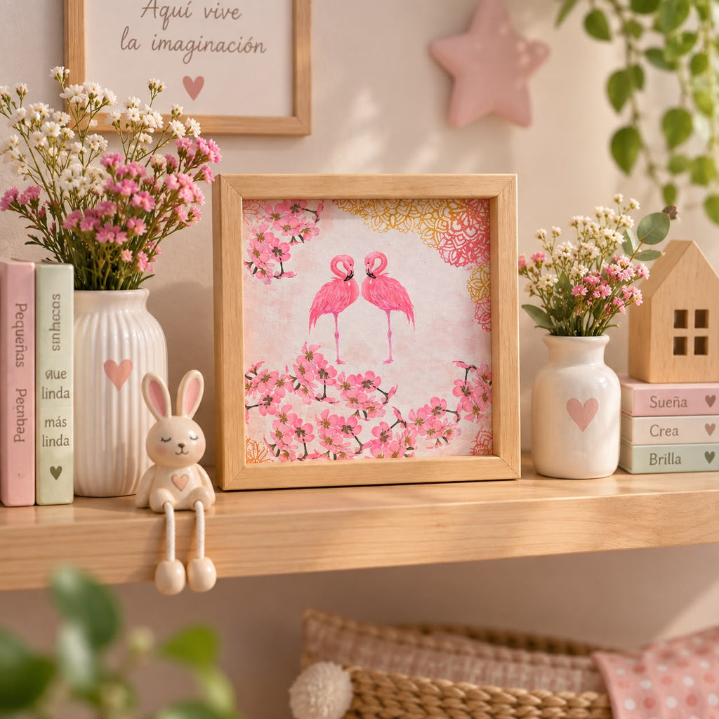 🦩 FLAMENCOS ENTRE FLORES